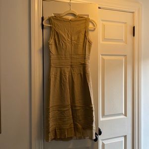 Paula Ka Paris Dress size 40 EUC like new beige